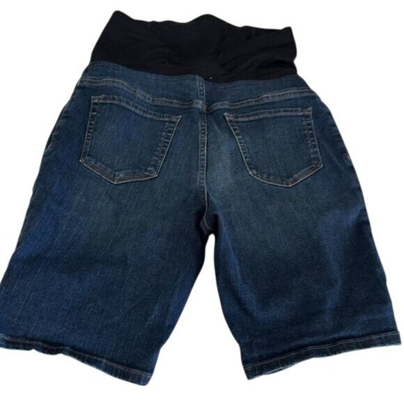Isabel Maternity By Ingrid & Isabel Bermuda Shorts Size 6/28 Denim & Cotton Blen - Picture 4 of 8